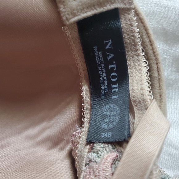 Nude bra with patterned flowers - Size 34B - Picture 5 of 6